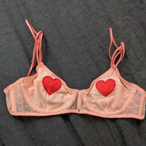 Peachy heart Out from Under 34C bra